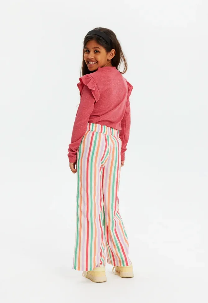 The Jodie Wide Leg Pants - Multi Stripe - KIDS