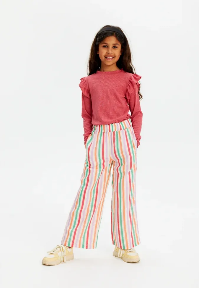 The Jodie Wide Leg Pants - Multi Stripe - KIDS