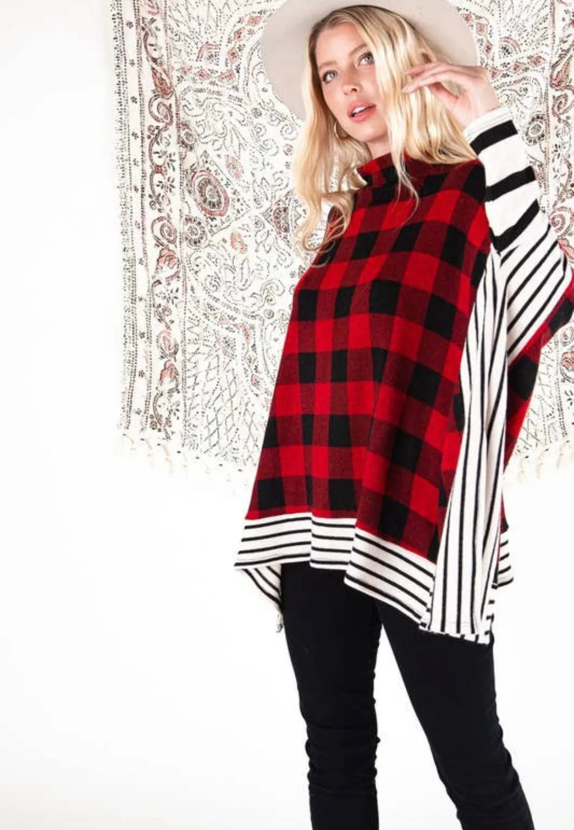 The Red Buffalo Poncho Sweater