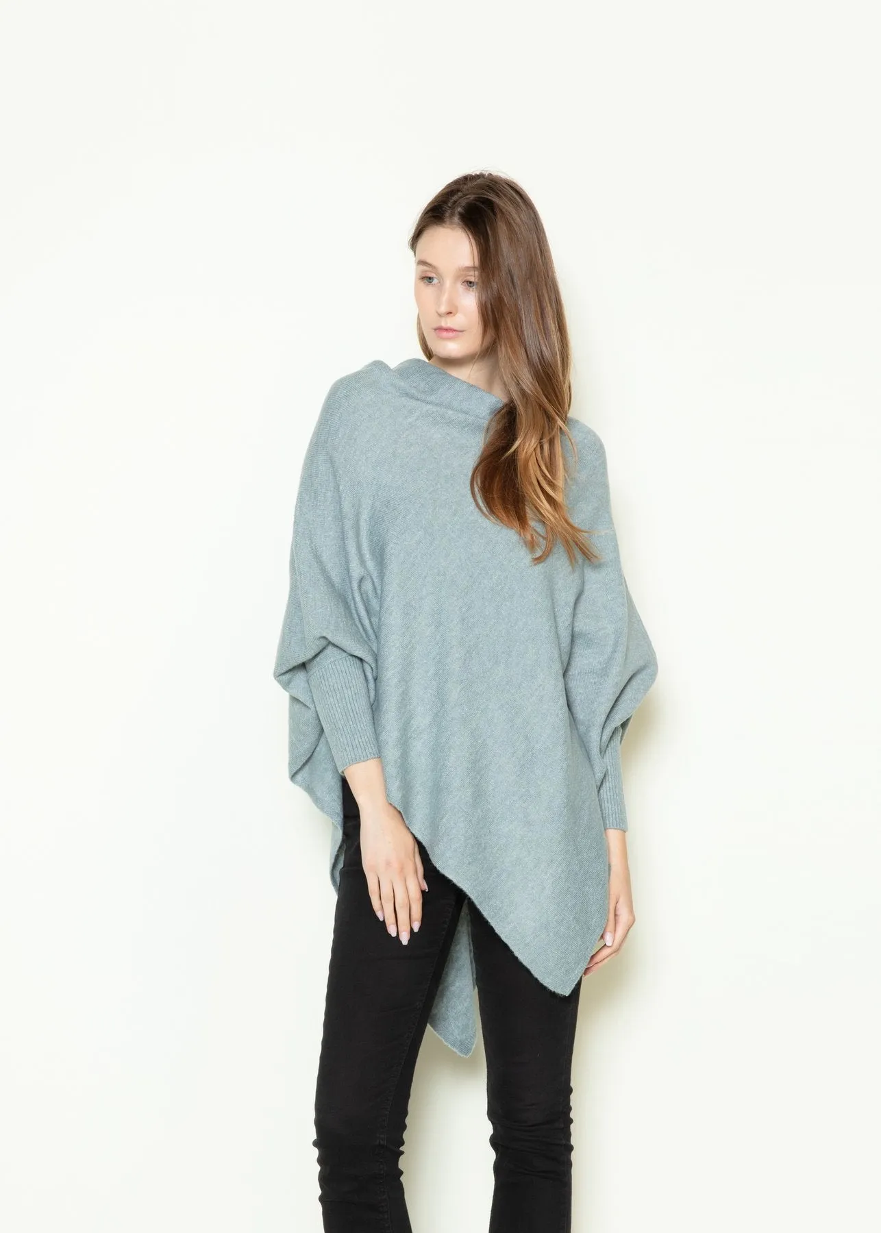 Triangle Poncho With Sleeves