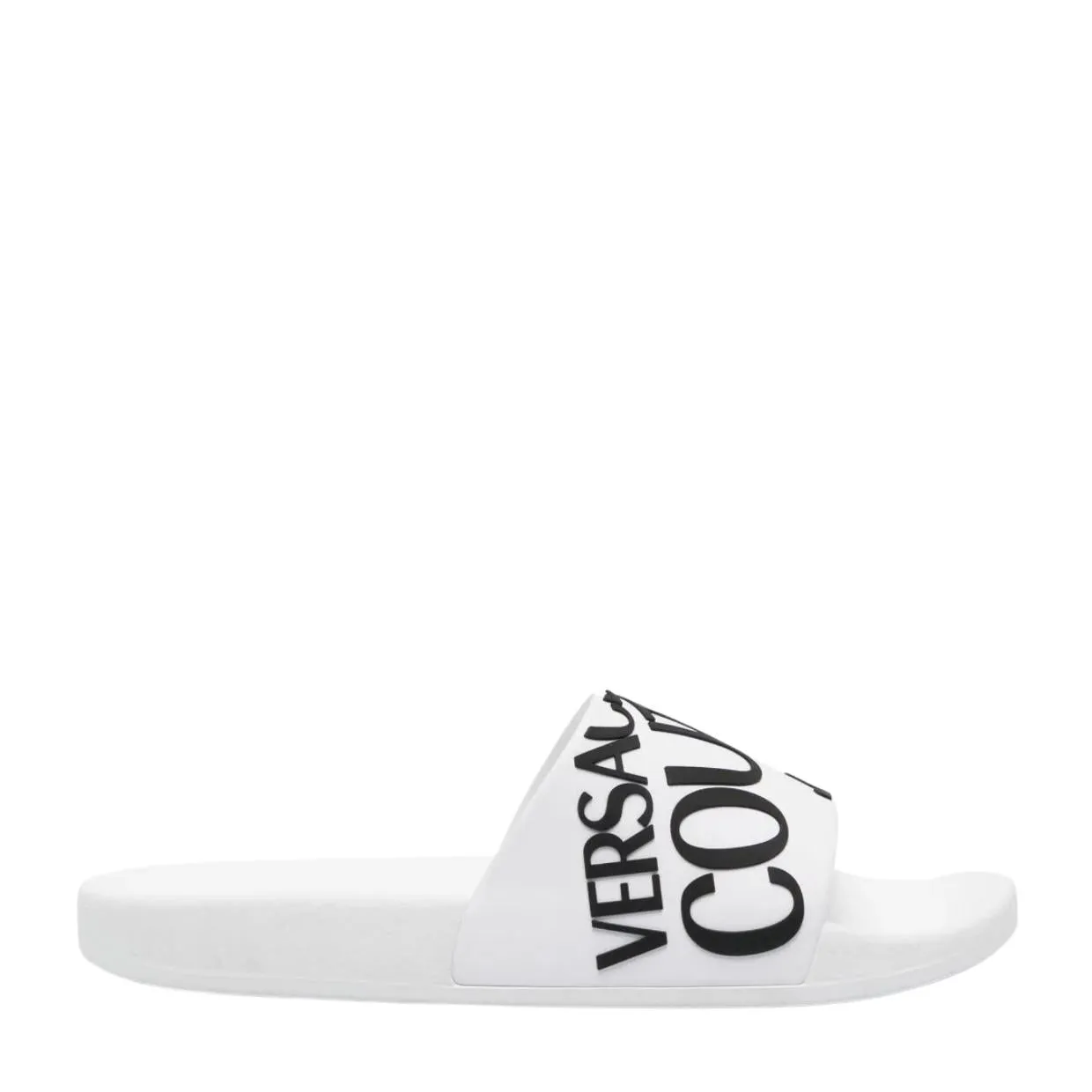 Versace Jeans Couture Logo White Sliders