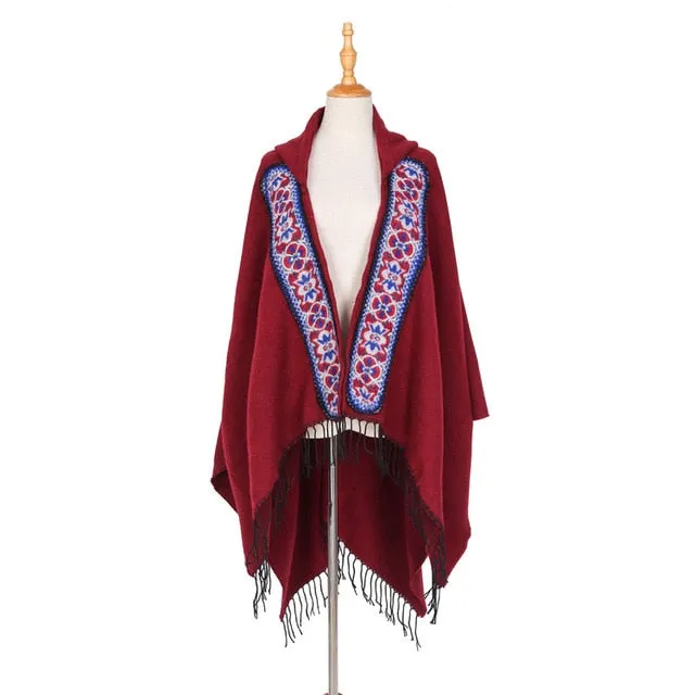 Vintage Hooded Poncho