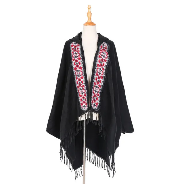 Vintage Hooded Poncho