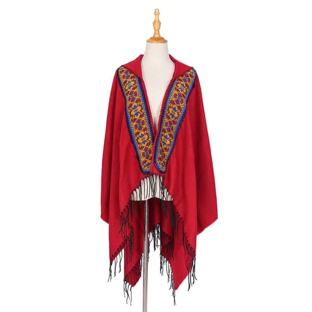 Vintage Hooded Poncho