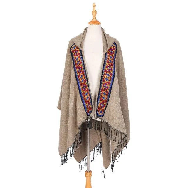 Vintage Hooded Poncho