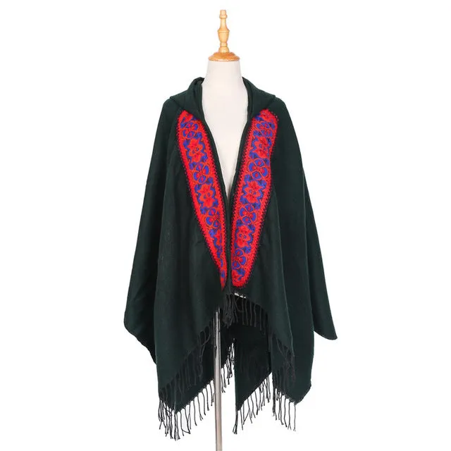 Vintage Hooded Poncho