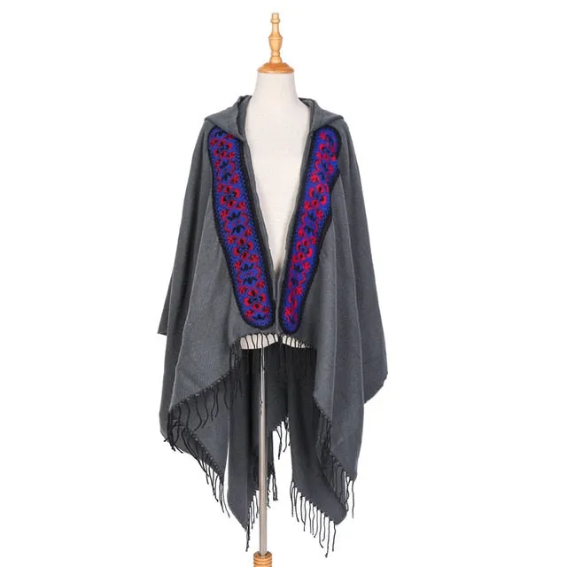 Vintage Hooded Poncho