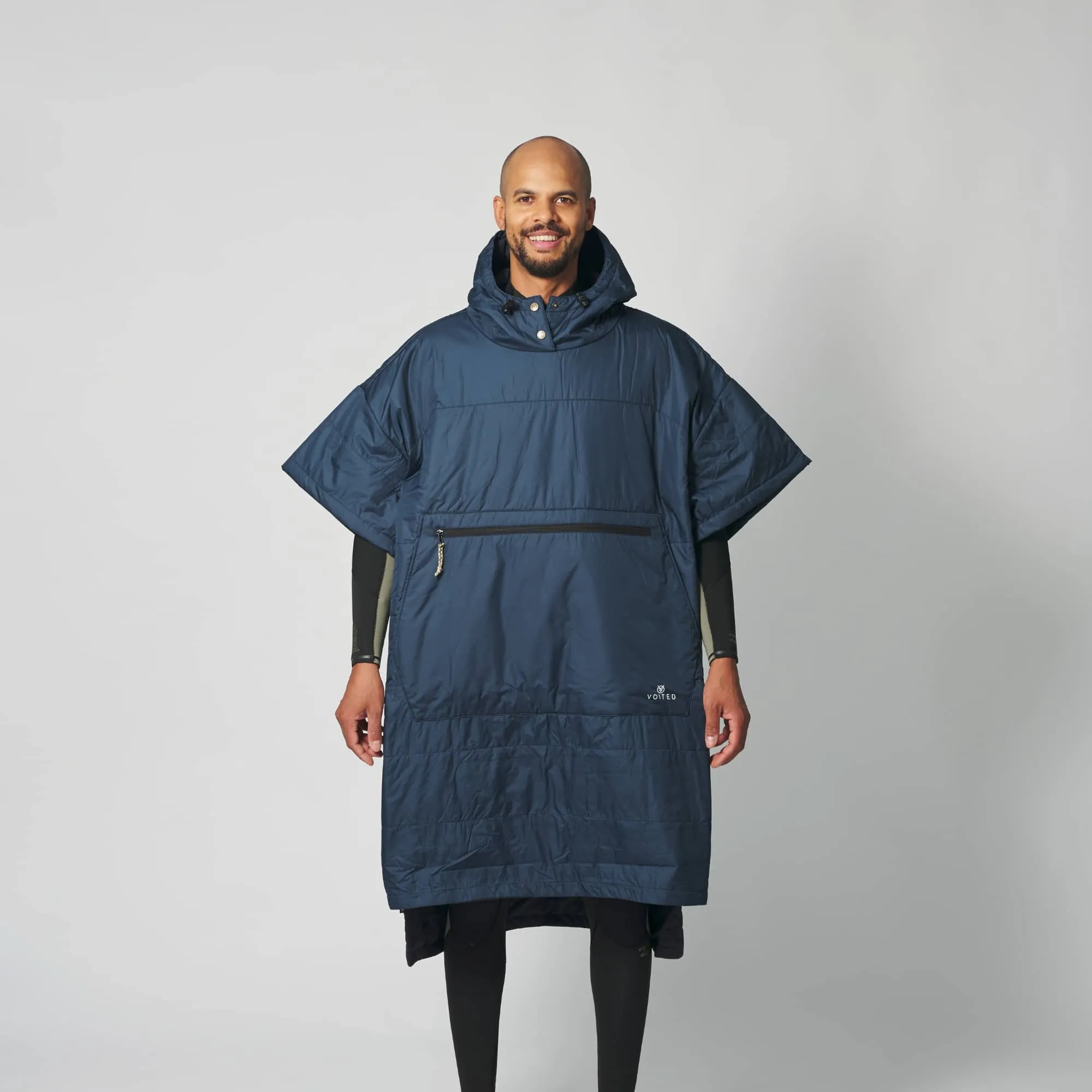 VOITED Original Outdoor Poncho for Surfing, Camping, Vanlife & Wild Swimming - Ocean Navy