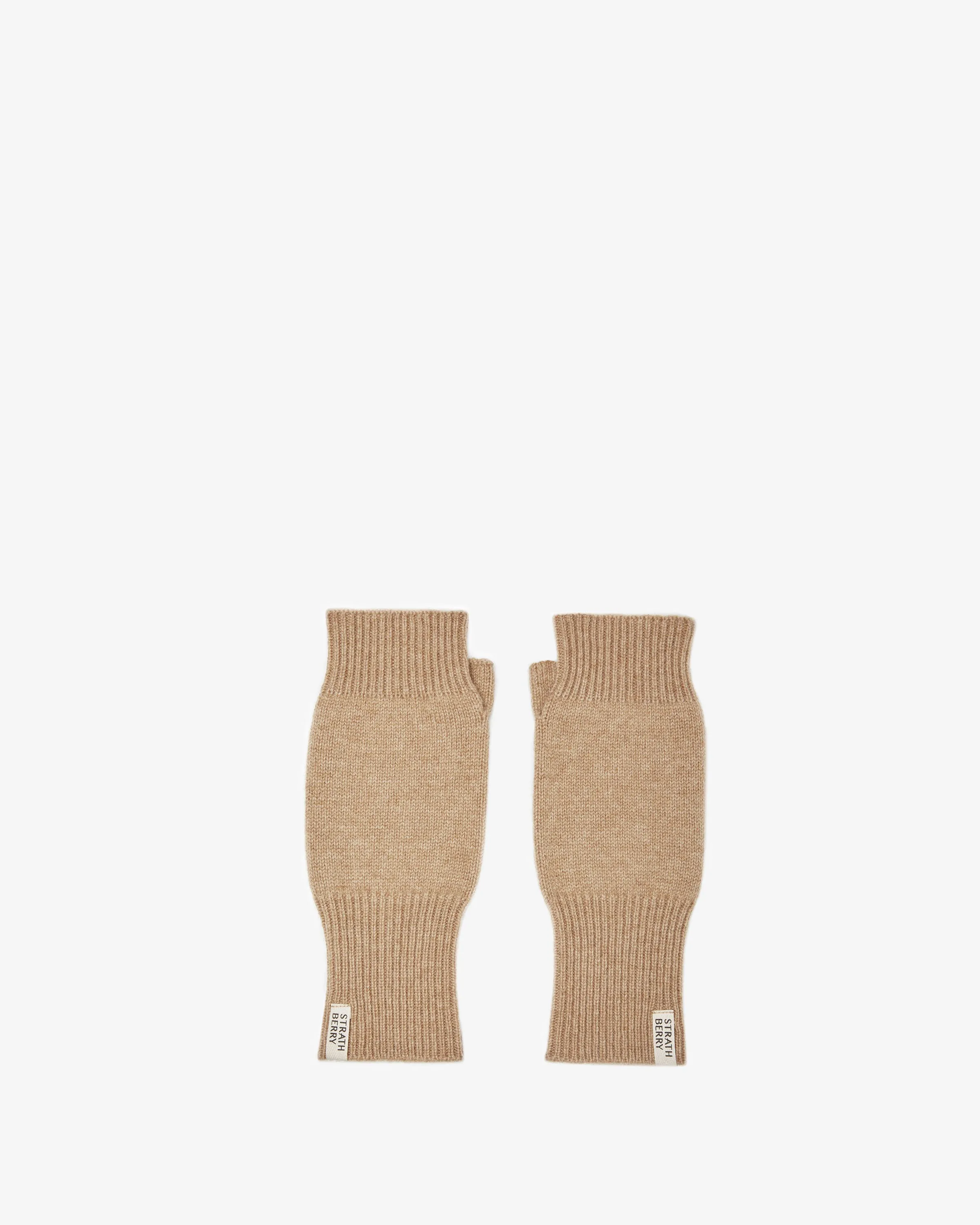 Westray Fingerless Cashmere Gloves - Camel