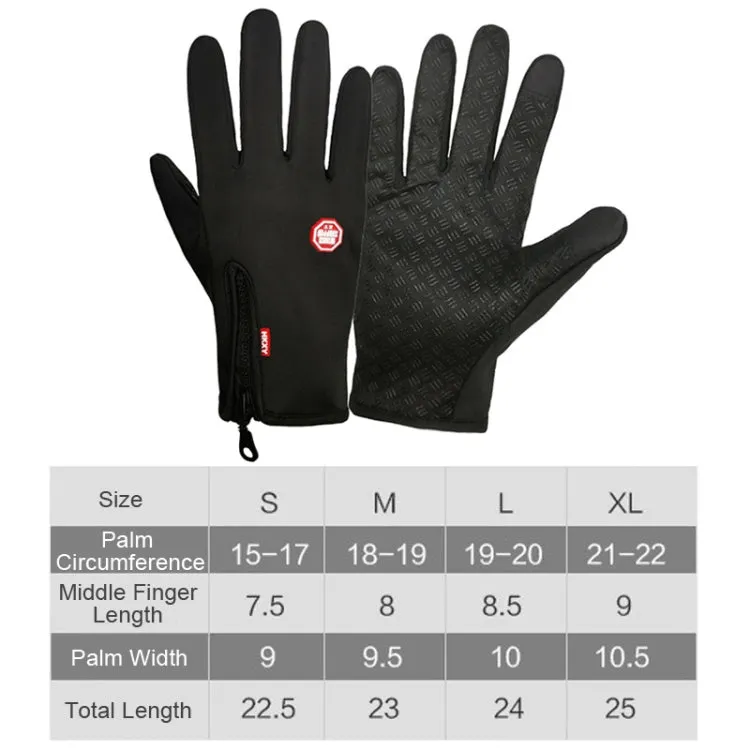 Winter Outdoor Riding Sports Waterproof Touch Screen Glove, Size: M(H043 Orange)