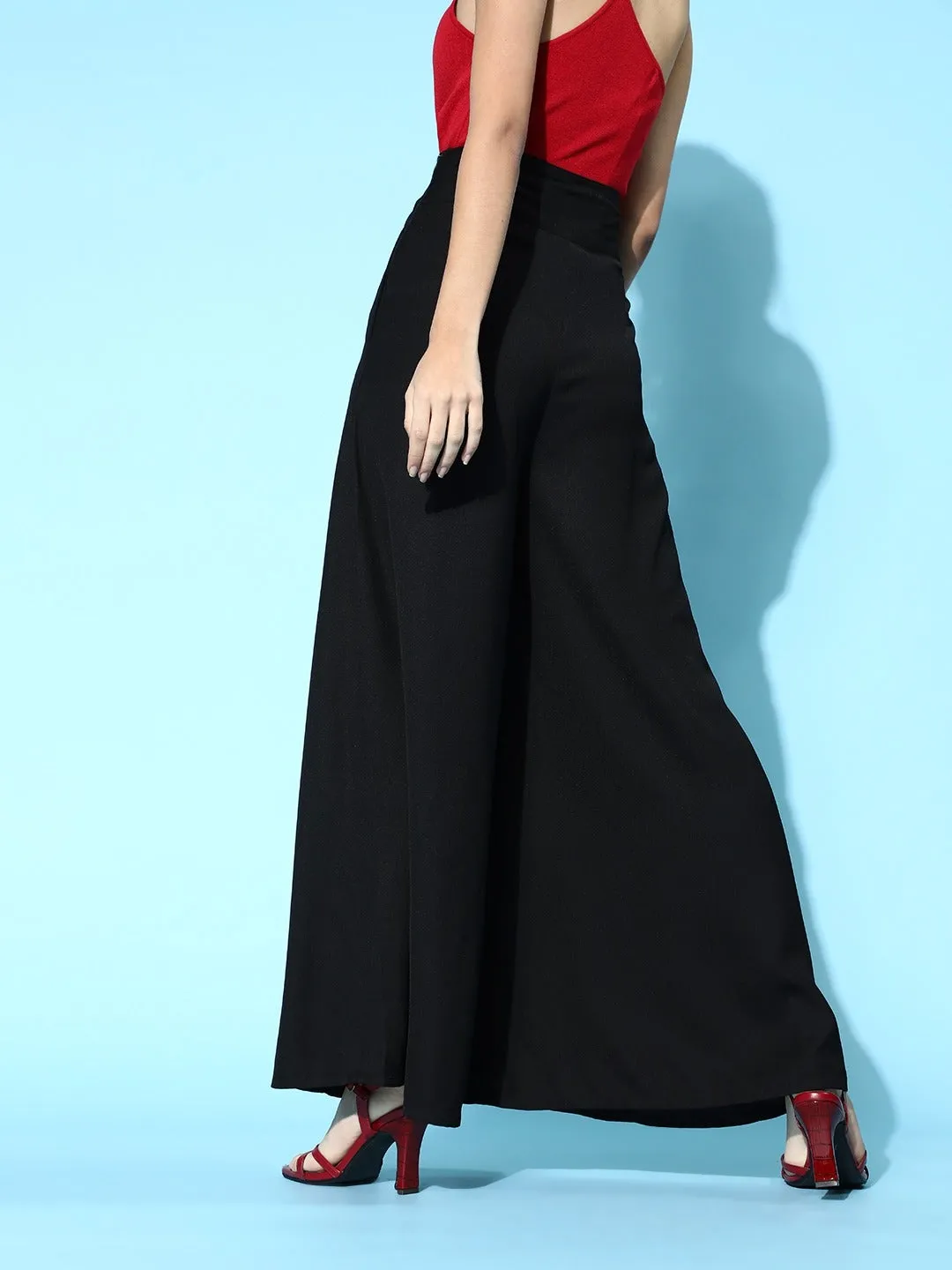 Women Black Wide Leg Pants