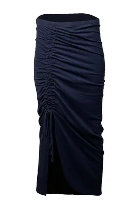 Women's Bayfront Ruched Maxi Skirt  |  Navy