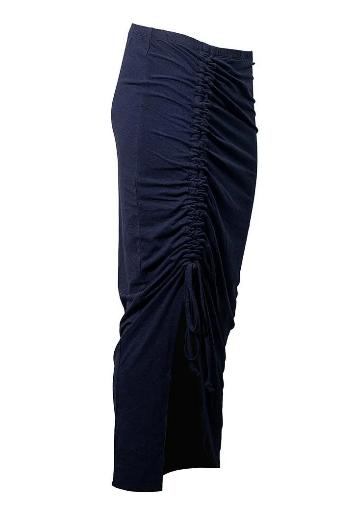 Women's Bayfront Ruched Maxi Skirt  |  Navy