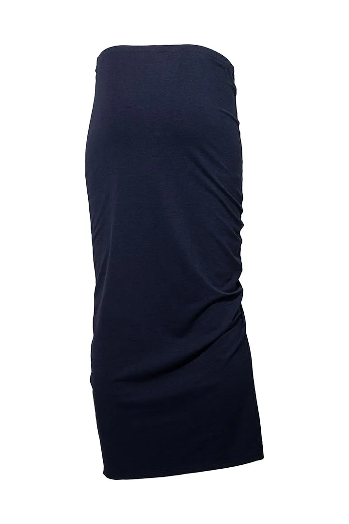 Women's Bayfront Ruched Maxi Skirt  |  Navy