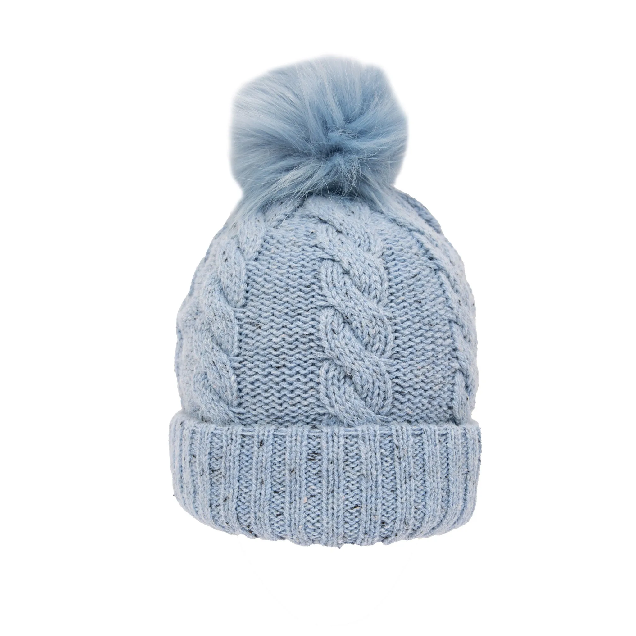 Women's Cable Knit Bobble Hat