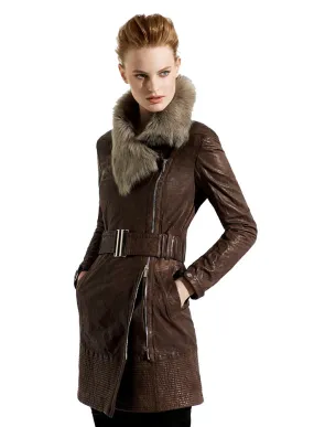 Women's Veg Leather Coat