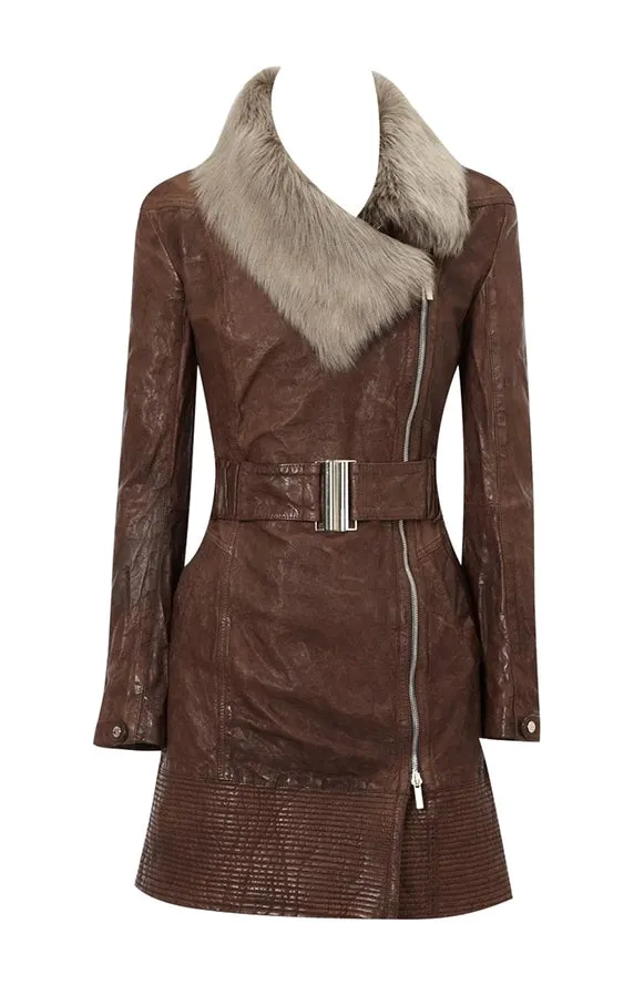 Women's Veg Leather Coat