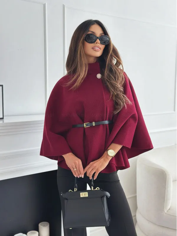 Woolen Cape Poncho for Trendy Autumn Layers