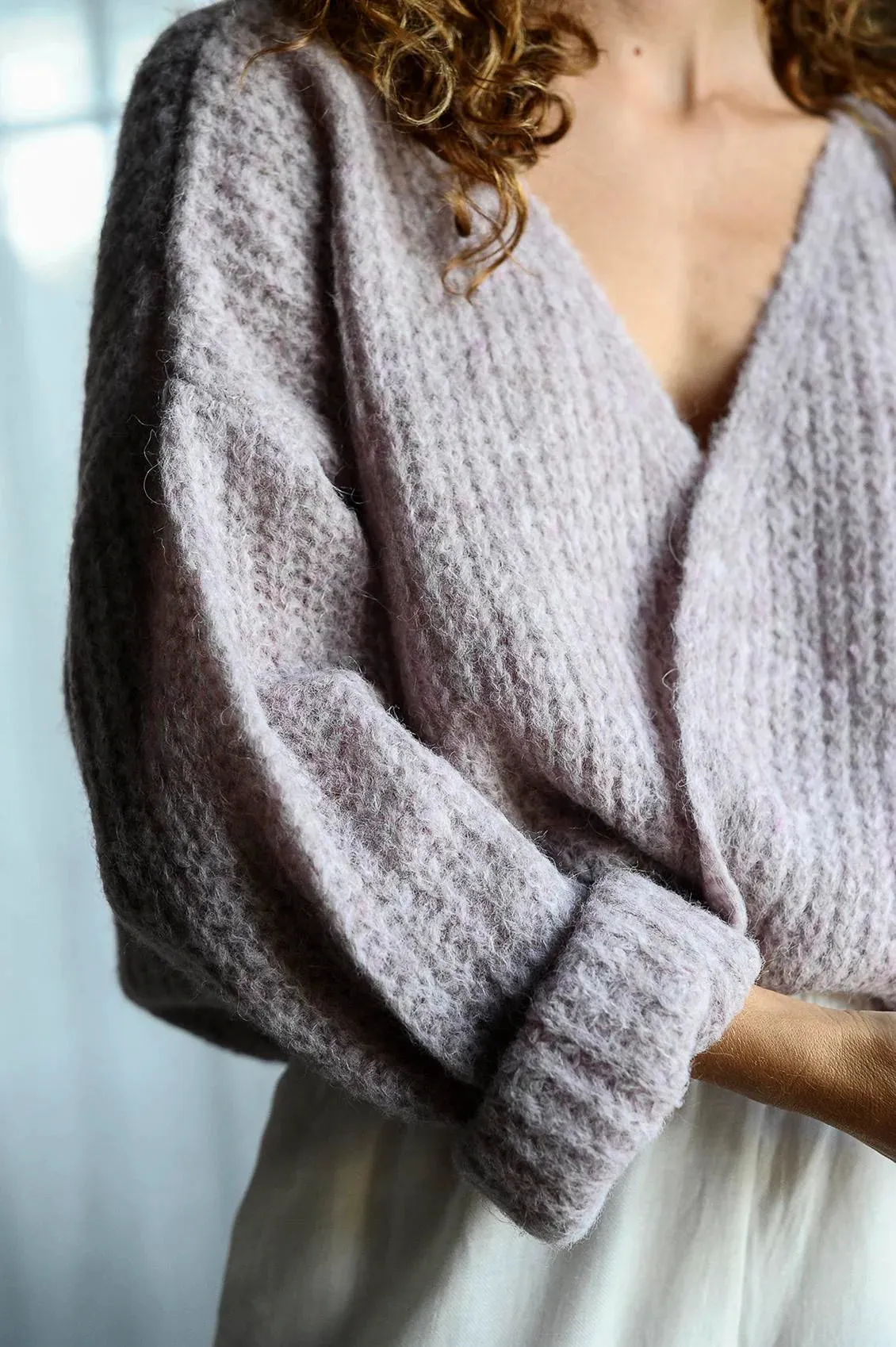 wrap cardigan - vega - lavender