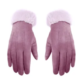 WST-01 Fleece Warm Gloves Autumn and Winter Touchscreen Cycling Gloves(Purple)