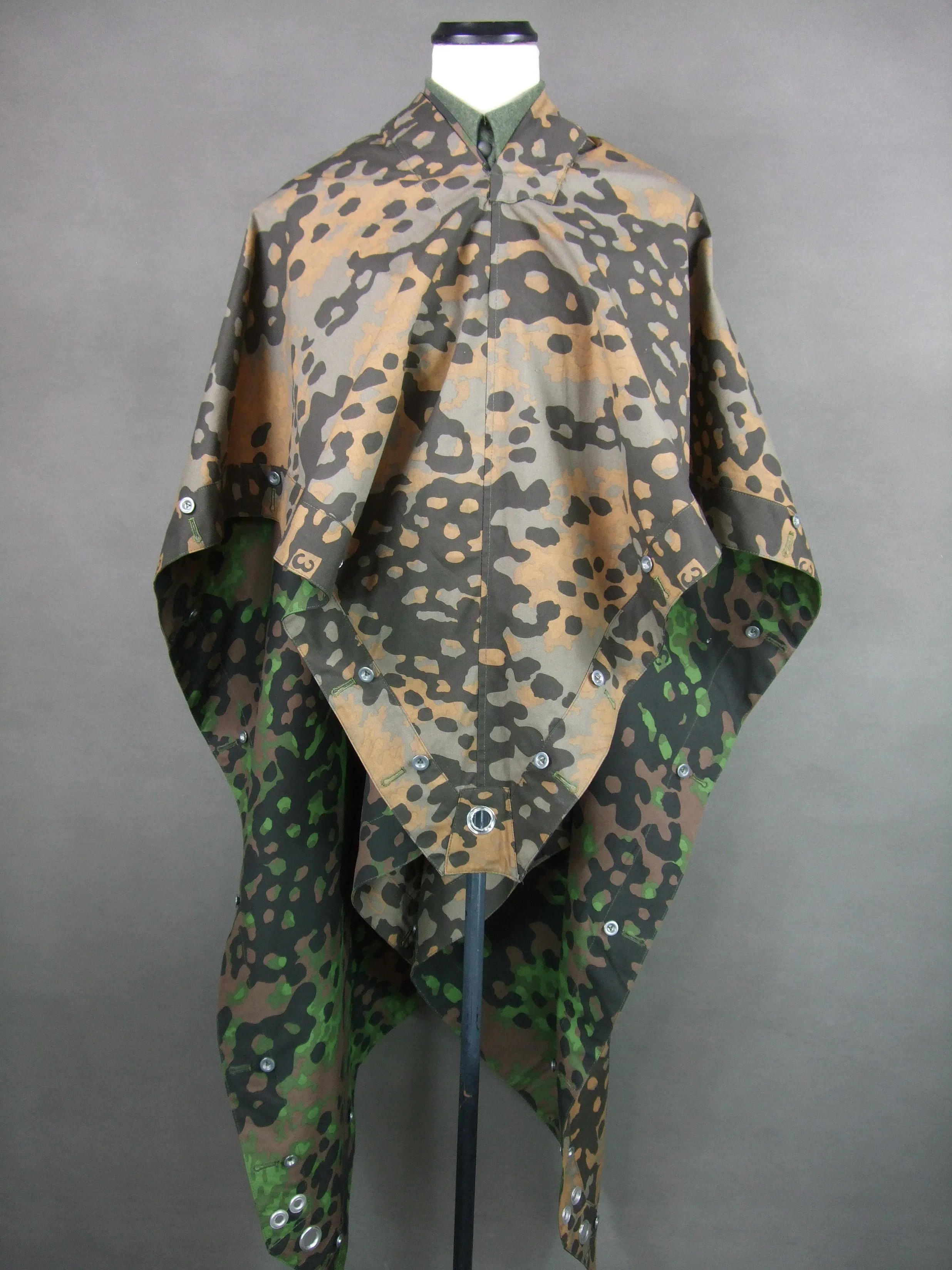 WWII German Plane Tree No.3 Camo Zeltbahn Reversible Quarter & Poncho Tent