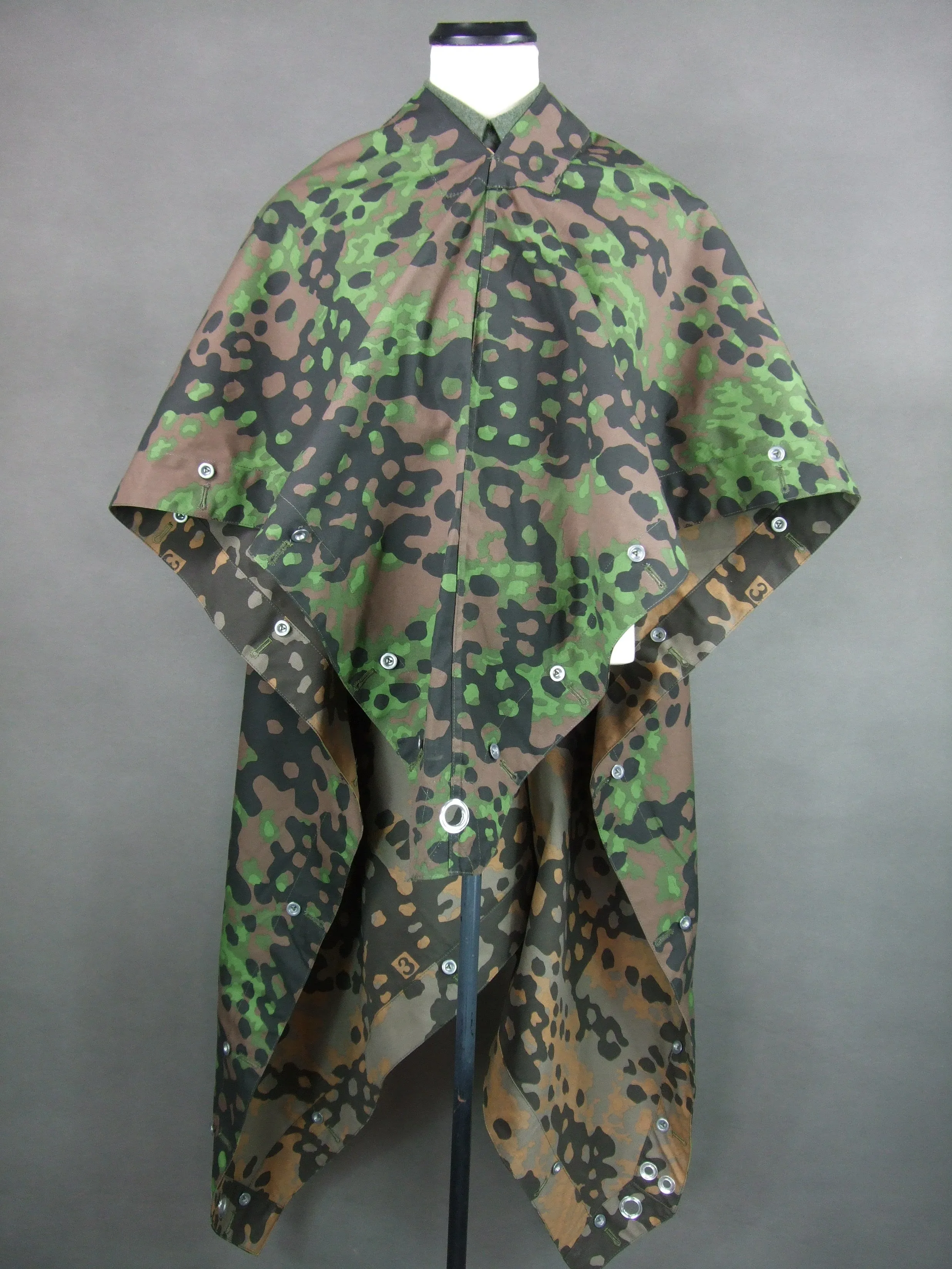 WWII German Plane Tree No.3 Camo Zeltbahn Reversible Quarter & Poncho Tent